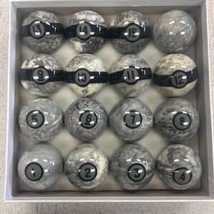 Ambassador Samurai Premium Marble Swirl Billiard Pool Table Ball Set